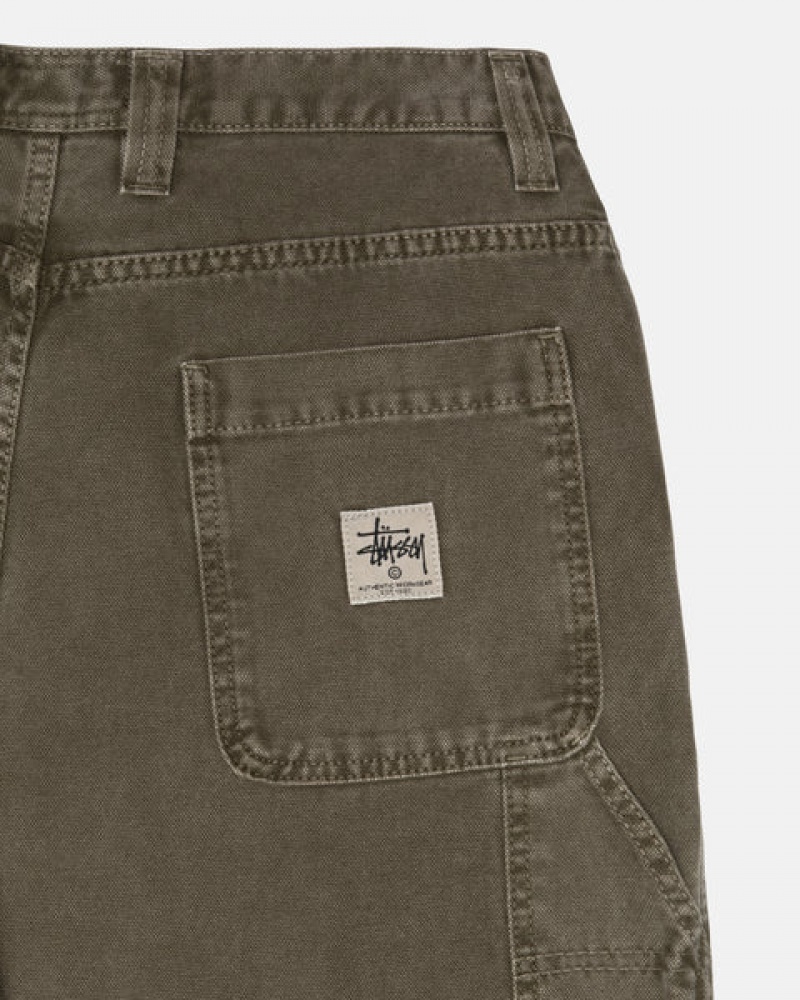 Stussy Arbeids Pant Canvas Bukse Dame Olivengrønne Norge | YWU-7128