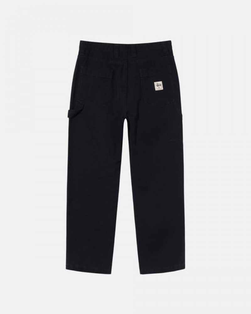 Stussy Arbeids Pant Canvas Bukse Dame Svarte Norge | BSF-0901