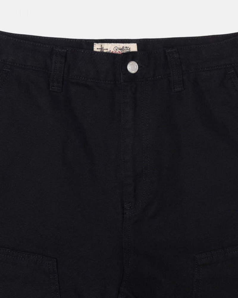 Stussy Arbeids Pant Canvas Bukse Dame Svarte Norge | BSF-0901