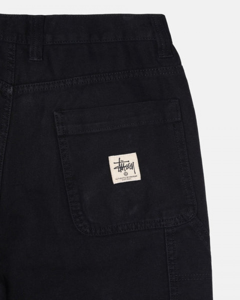 Stussy Arbeids Pant Canvas Bukse Dame Svarte Norge | BSF-0901