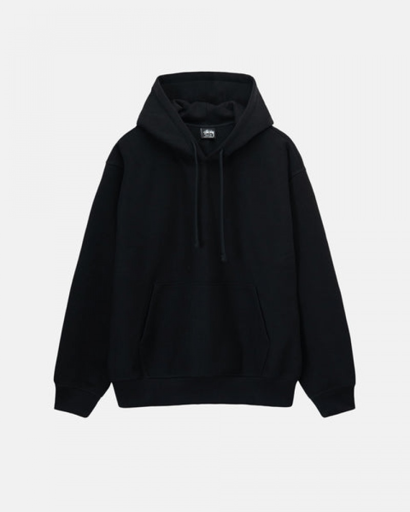 Stussy Back Hood Applique Hoodie Hettegenser Dame Svarte Norge | PFN-1552