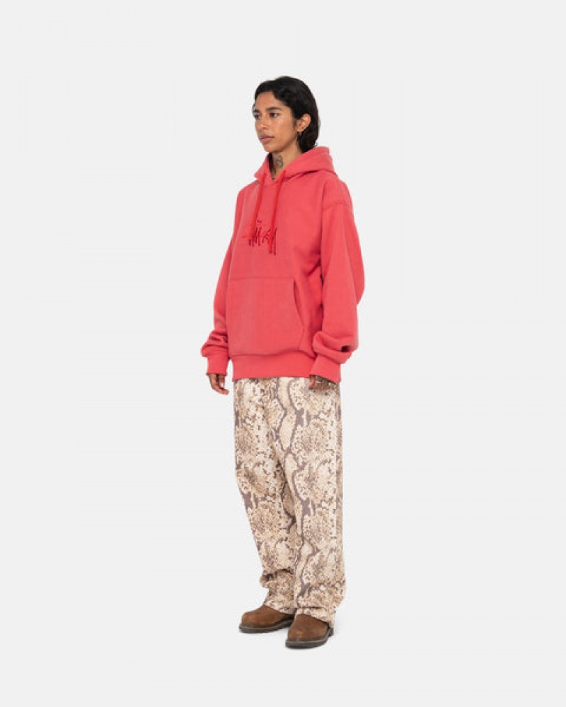 Stussy Basic Applique Hood Gensere Dame Rød Norge | KLJ-2526