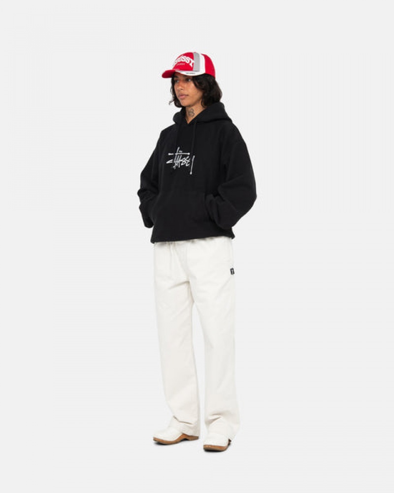 Stussy Basic Applique Hoodie Hettegenser Dame Svarte Norge | QDN-4584