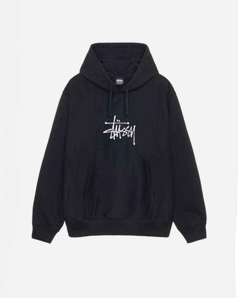 Stussy Basic Applique Hoodie Hettegenser Dame Svarte Norge | QDN-4584