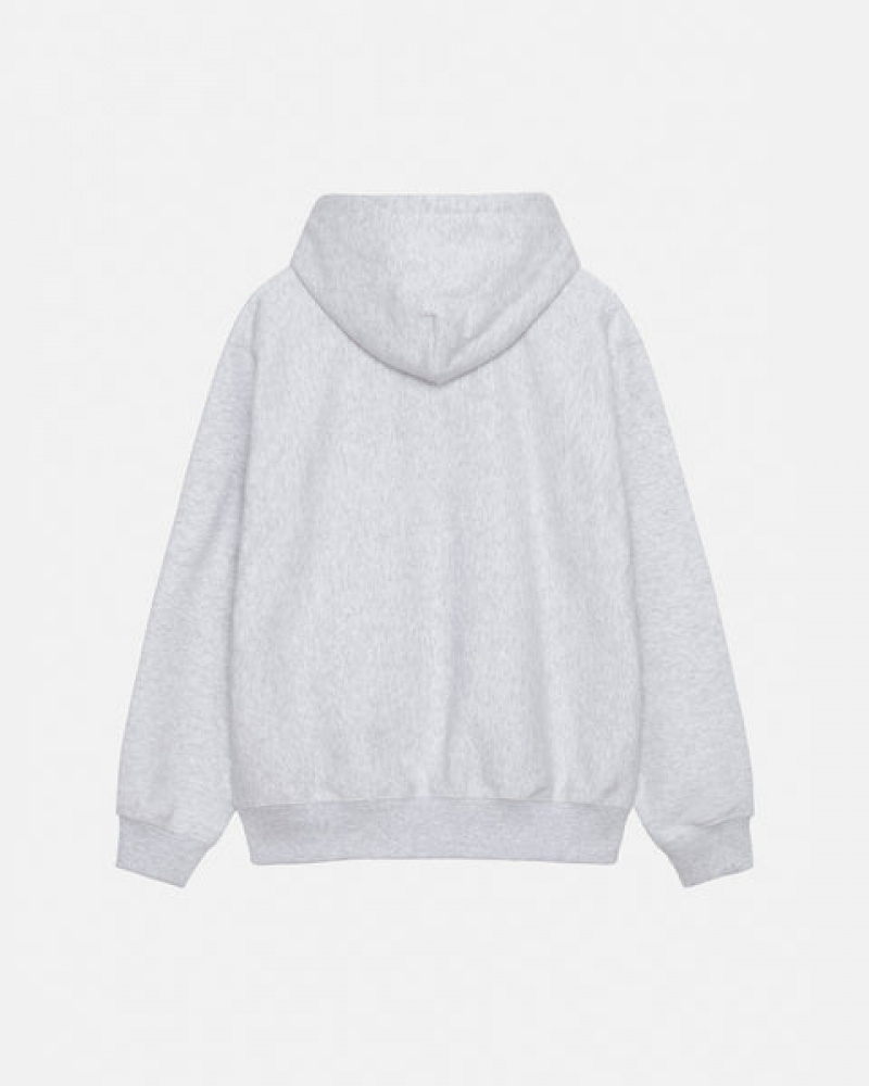 Stussy Basic Applique Hoodie Hettegenser Dame Grå Norge | NJC-8076