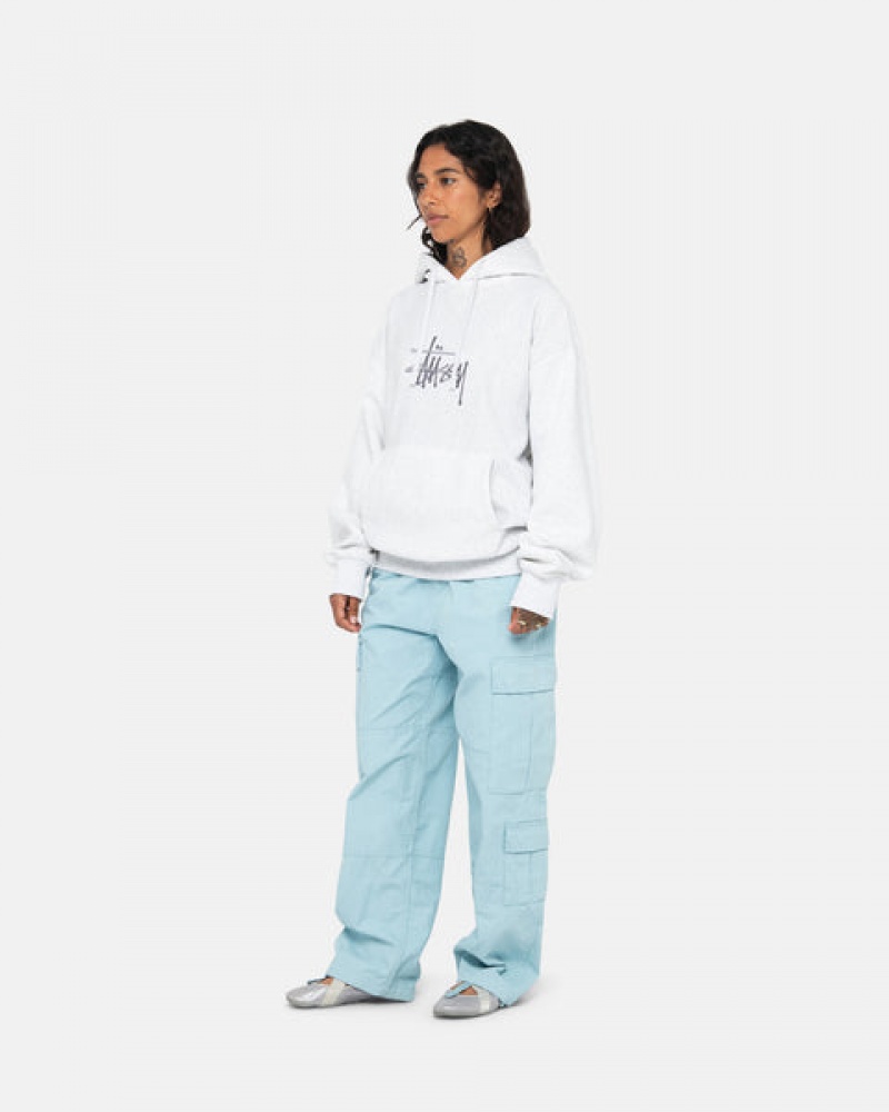 Stussy Basic Applique Hoodie Hettegenser Dame Grå Norge | NJC-8076