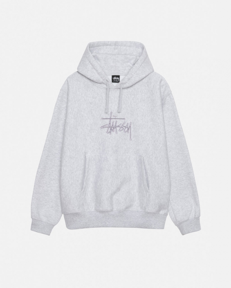 Stussy Basic Applique Hoodie Hettegenser Dame Grå Norge | NJC-8076