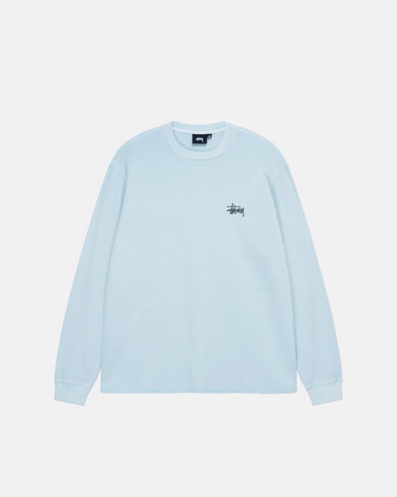 Stussy Basic Stock Ls Thermal Topper Dame Lyse Blå Norge | JNF-4504