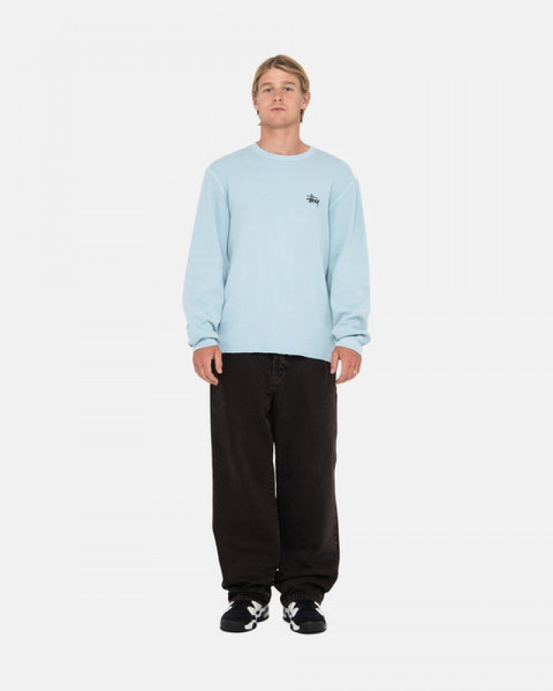 Stussy Basic Stock Ls Thermal Topper Dame Lyse Blå Norge | JNF-4504