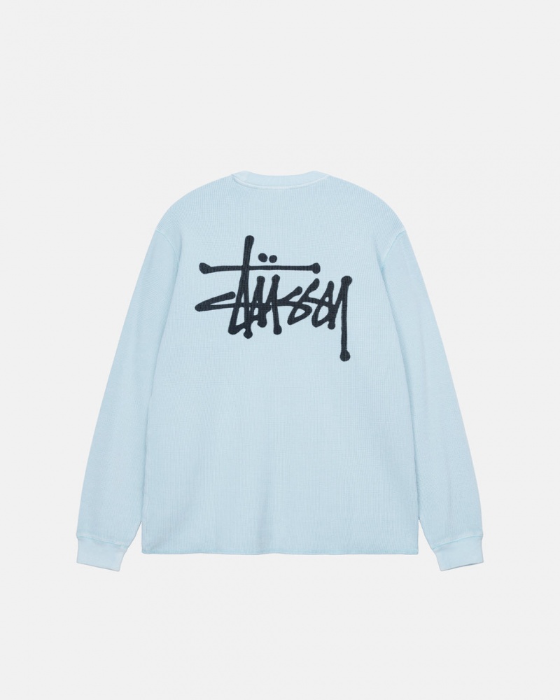 Stussy Basic Stock Ls Thermal Topper Dame Lyse Blå Norge | JNF-4504