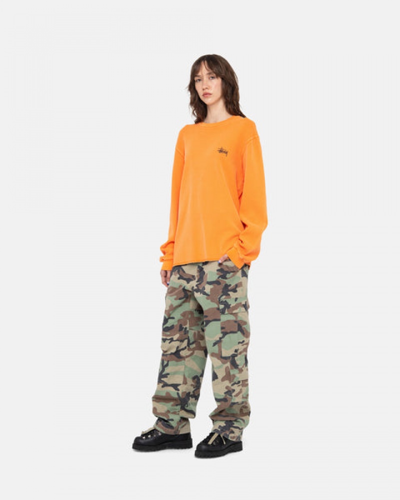 Stussy Basic Stock Ls Thermal Topper Dame Oransje Norge | HLM-8566