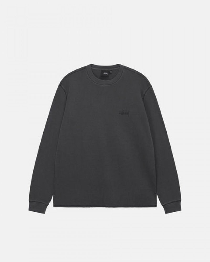 Stussy Basic Stock Ls Thermal Topper Dame Svarte Norge | XQL-0195