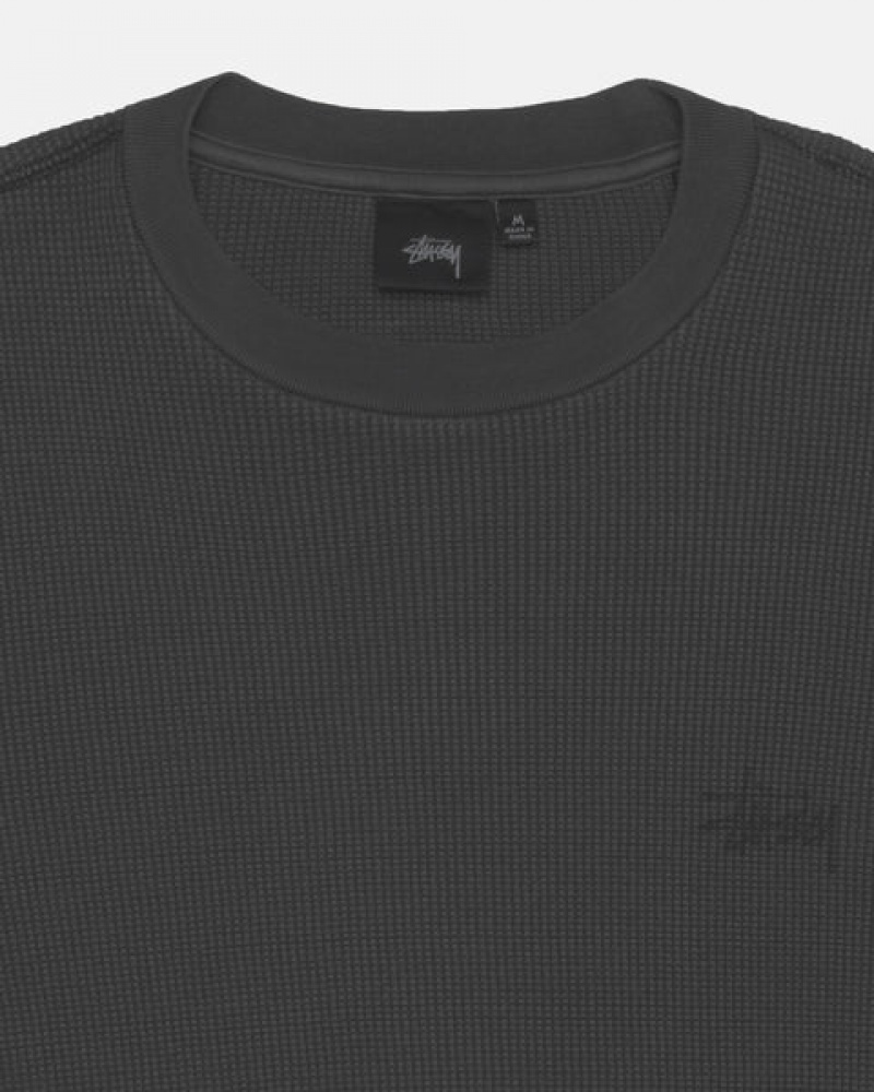 Stussy Basic Stock Ls Thermal Topper Dame Svarte Norge | XQL-0195