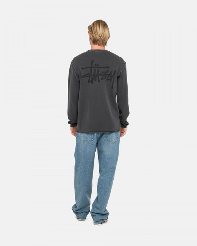 Stussy Basic Stock Ls Thermal Topper Dame Svarte Norge | XQL-0195