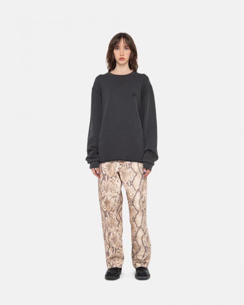 Stussy Basic Stock Ls Thermal Topper Dame Svarte Norge | XQL-0195