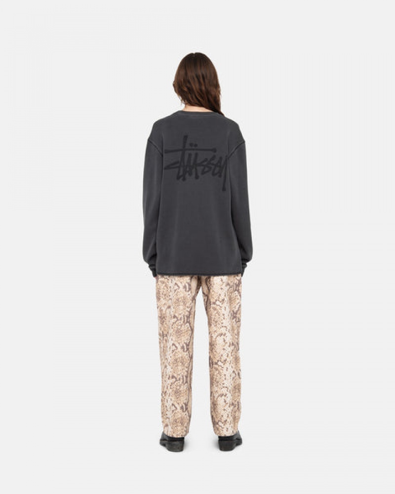 Stussy Basic Stock Ls Thermal Topper Dame Svarte Norge | XQL-0195