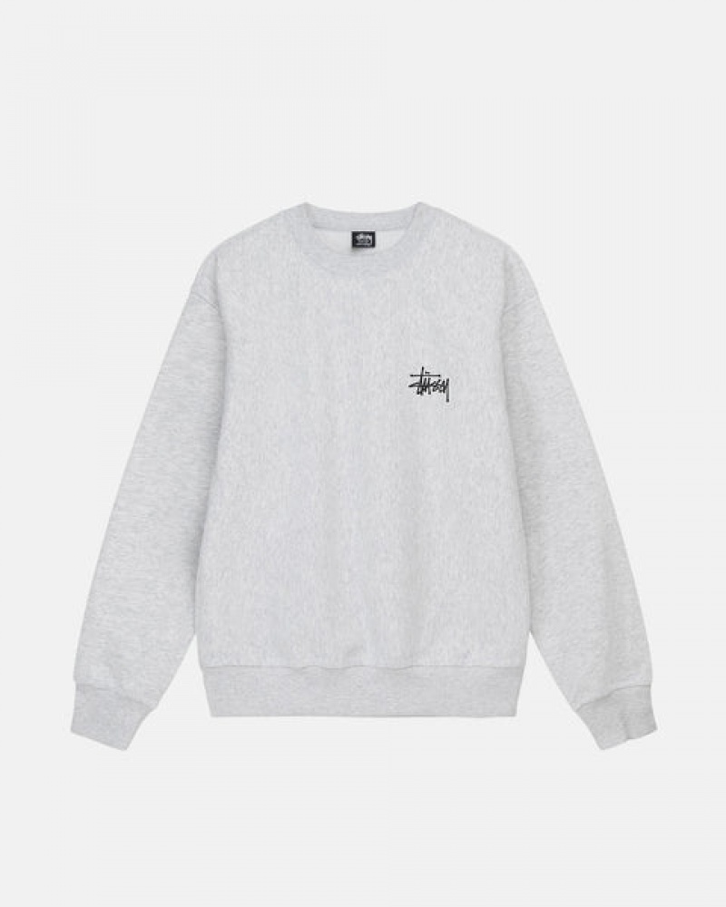 Stussy Basic Stüssy Crew Gensere Dame Grå Norge | NZT-2629