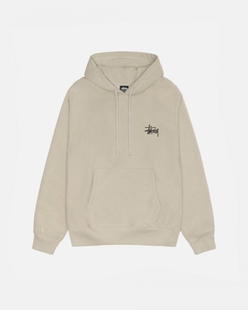 Stussy Basic Stüssy Hood Gensere Herre Khaki Norge | XOW-0116