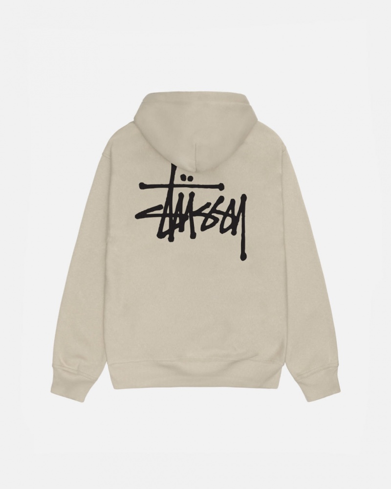 Stussy Basic Stüssy Hood Gensere Herre Khaki Norge | XOW-0116