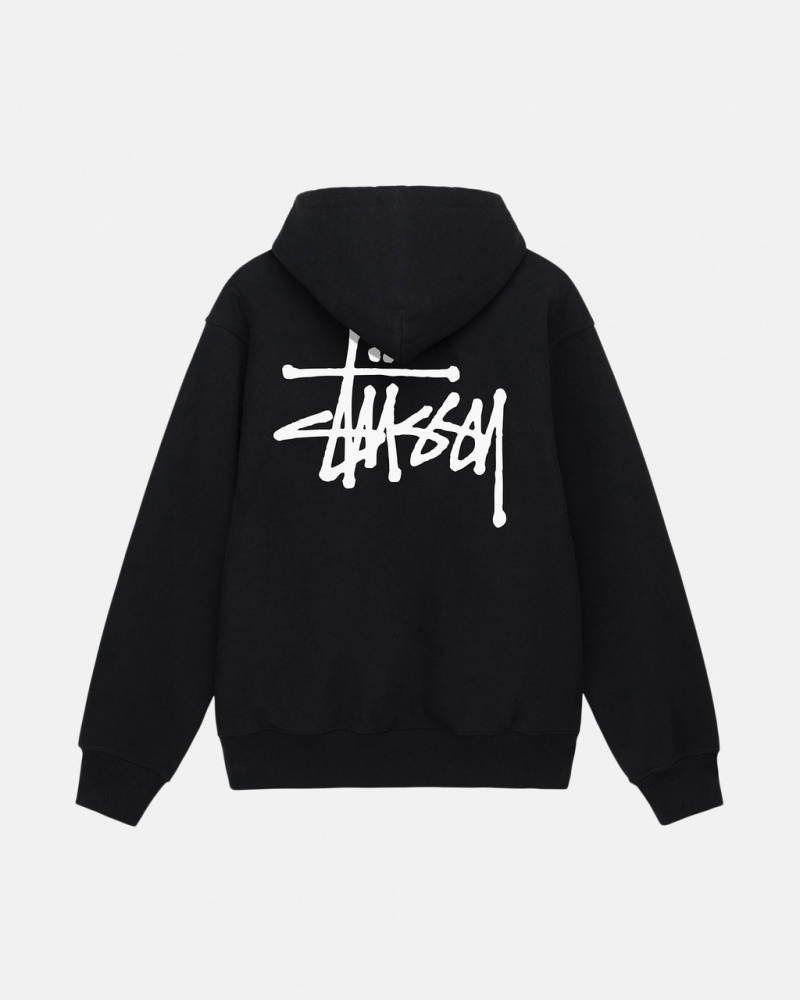 Stussy Basic Stüssy Hoodie Hettegenser Dame Svarte Norge | QDA-9923