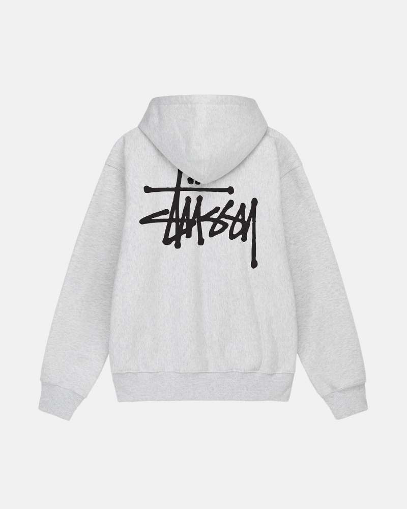 Stussy Basic Stüssy Hoodie Hettegenser Herre Grå Norge | SFW-5717