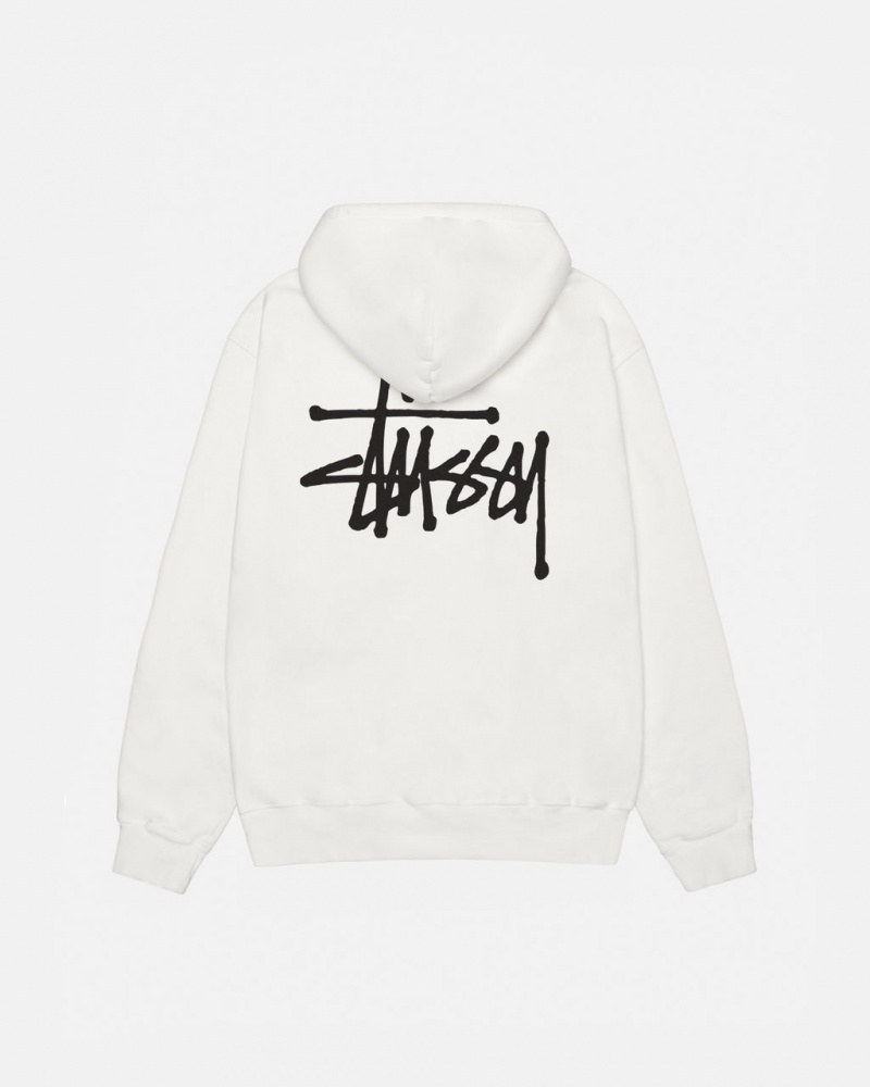 Stussy Basic Stüssy Hoodie Pigment Dyed Hettegenser Herre Beige Norge | ASQ-3199