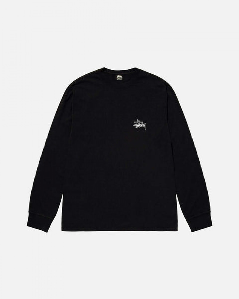 Stussy Basic Stüssy Ls Tee T Skjorte Dame Svarte Norge | FTE-4946