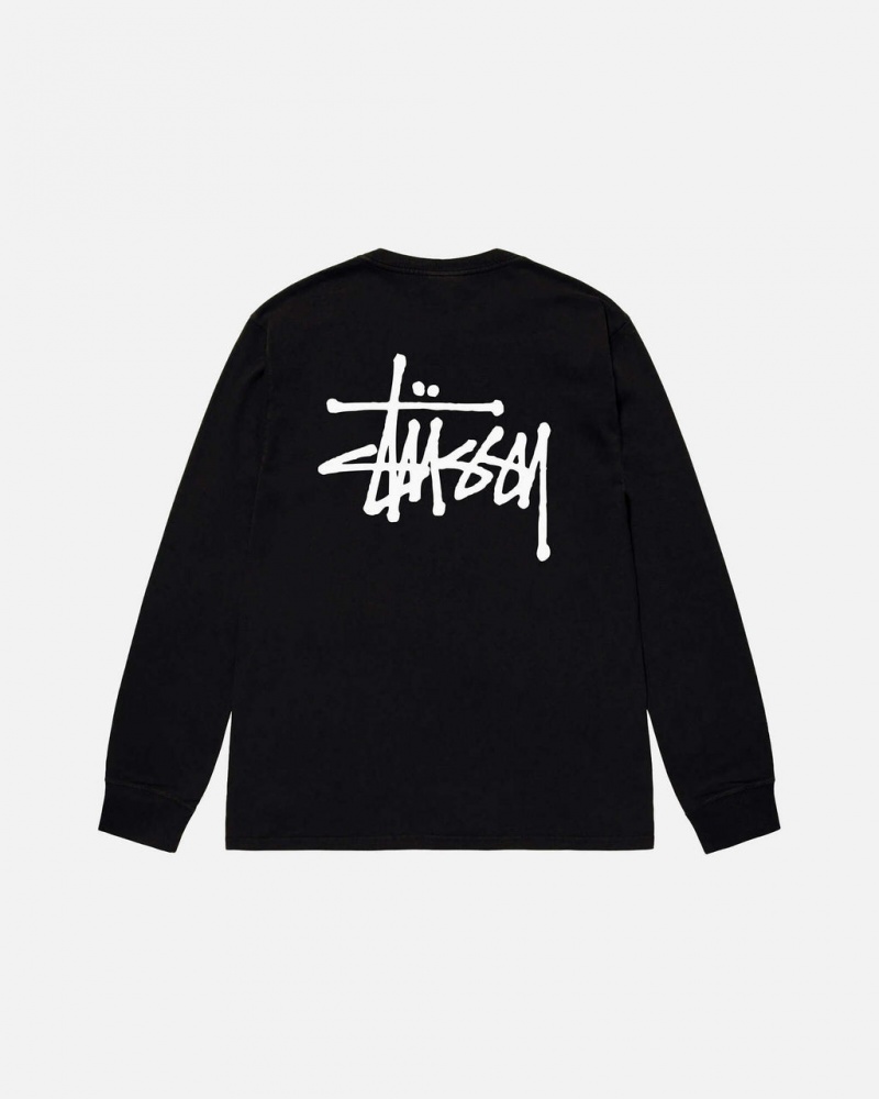 Stussy Basic Stüssy Ls Tee T Skjorte Dame Svarte Norge | FTE-4946