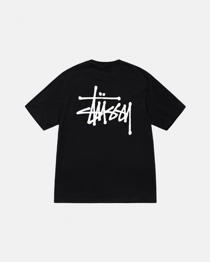 Stussy Basic Stüssy Tee T Skjorte Dame Svarte Norge | MLL-2751