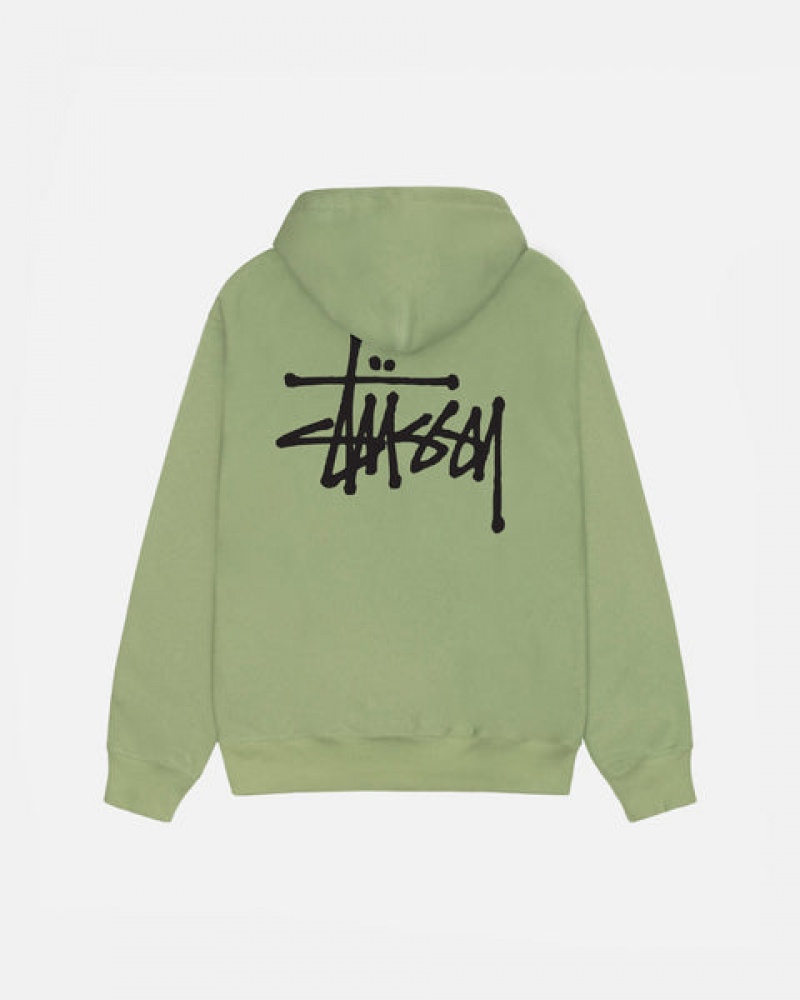 Stussy Basic Stüssy Zip Hood Gensere Dame Grønn Norge | CIK-6443