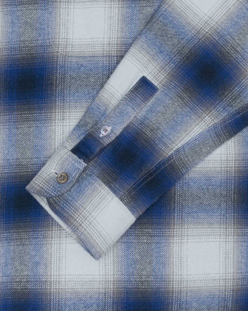 Stussy Bay Plaid Shirt Skjorte Dame Marineblå Norge | ABT-7060