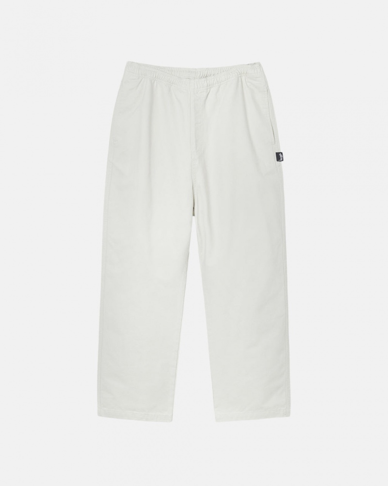 Stussy Beach Pant Brushed Bomull Bukse Dame Beige Norge | USC-3726