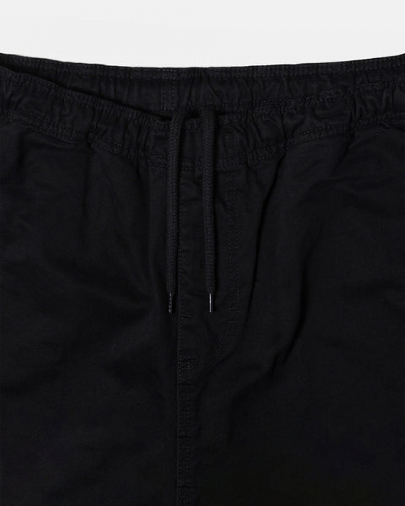 Stussy Beach Pant Brushed Bomull Bukse Dame Svarte Norge | IAU-8758