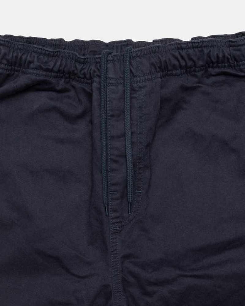 Stussy Beach Pant Brushed Bomull Bukse Dame Marineblå Norge | ORD-1746