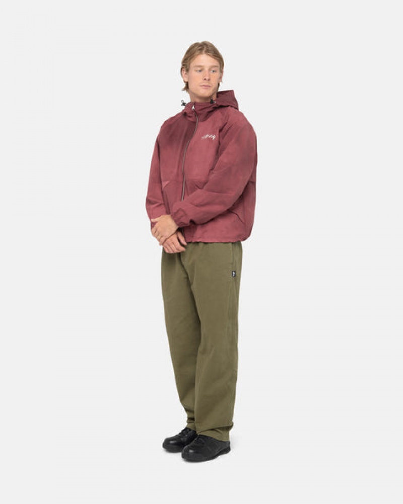 Stussy Beach Pant Brushed Bomull Bukse Dame Olivengrønne Norge | YWE-7480