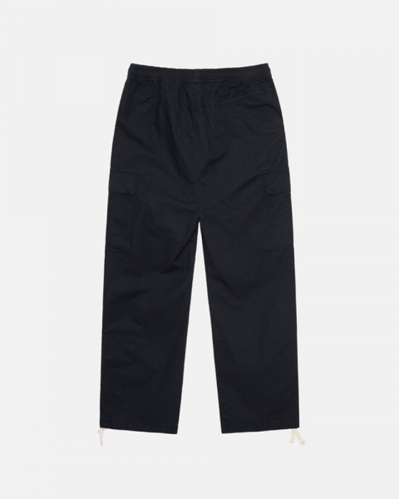 Stussy Beach Pant Ripstop Cargo Bukse Dame Svarte Norge | GAC-2901