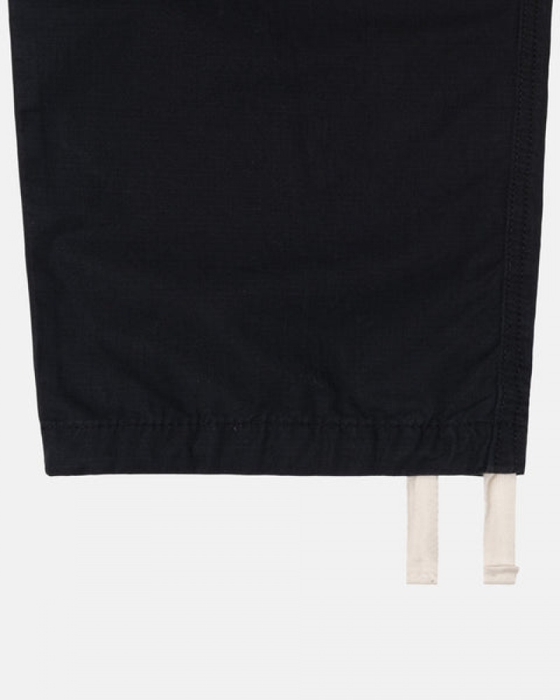 Stussy Beach Pant Ripstop Cargo Bukse Dame Svarte Norge | GAC-2901