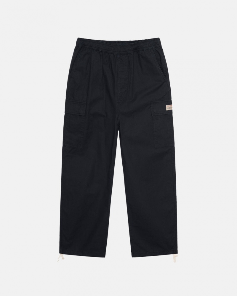 Stussy Beach Pant Ripstop Cargo Bukse Dame Svarte Norge | GAC-2901