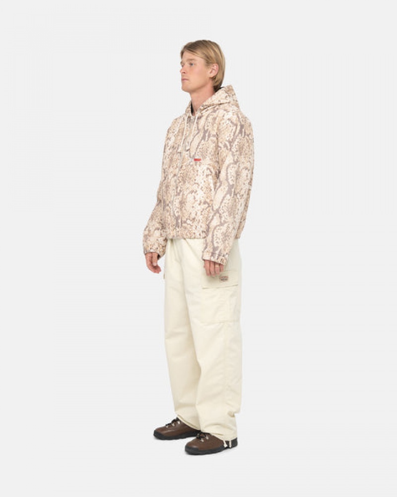 Stussy Beach Pant Ripstop Cargo Bukse Dame Pisket Krem Norge | QHO-0336