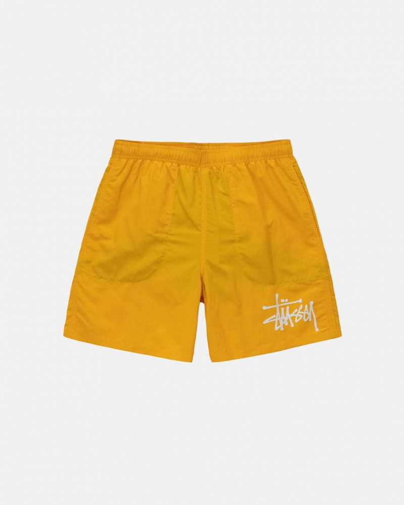 Stussy Big Basic Vann Kort Badetøy Dame Gul Norge | FWS-2419