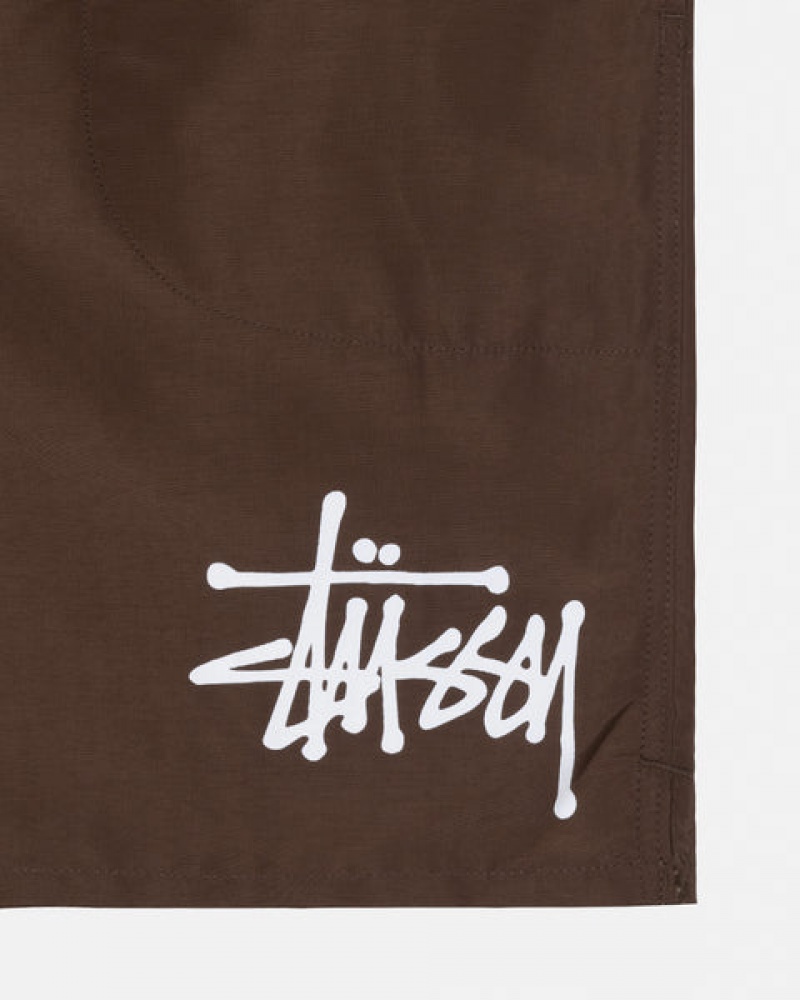 Stussy Big Basic Vann Kort Badetøy Herre Kaffe Norge | ZGF-2055