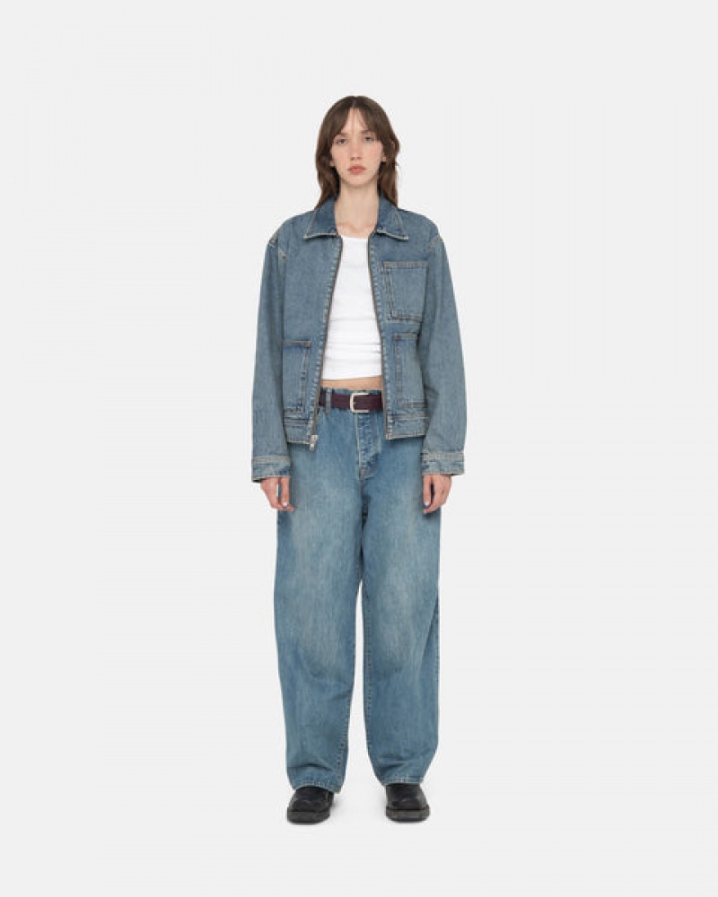 Stussy Big Ol' Jean Denim Bukse Dame Blå Norge | FXJ-7394