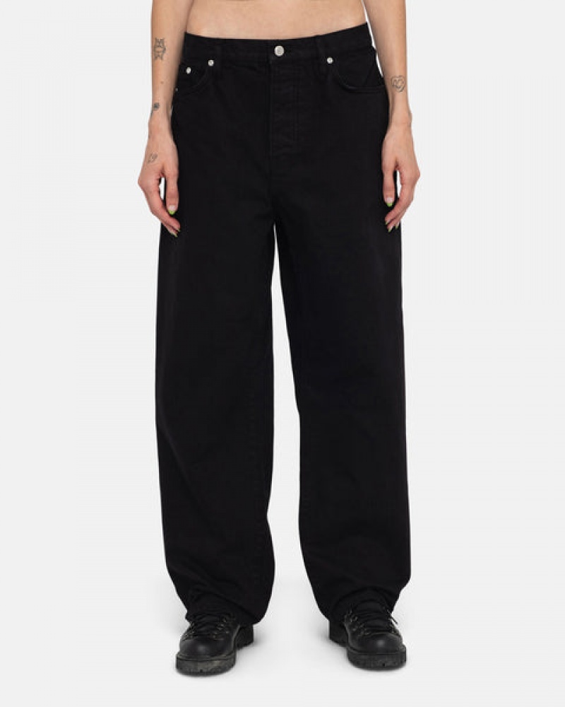 Stussy Big Ol' Jean Overdyed Bukse Dame Svarte Norge | NCW-2584