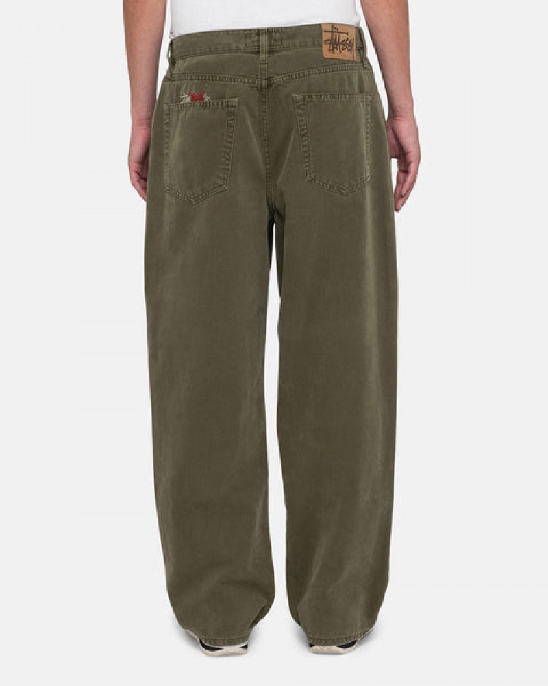 Stussy Big Ol' Jean Washed Canvas Bukse Dame Olivengrønne Norge | YPY-8939