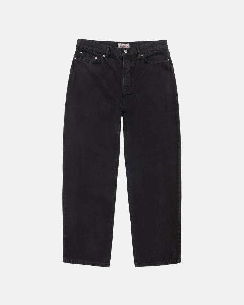 Stussy Big Ol\' Jean Washed Canvas Bukse Herre Svarte Norge | UEH-5588