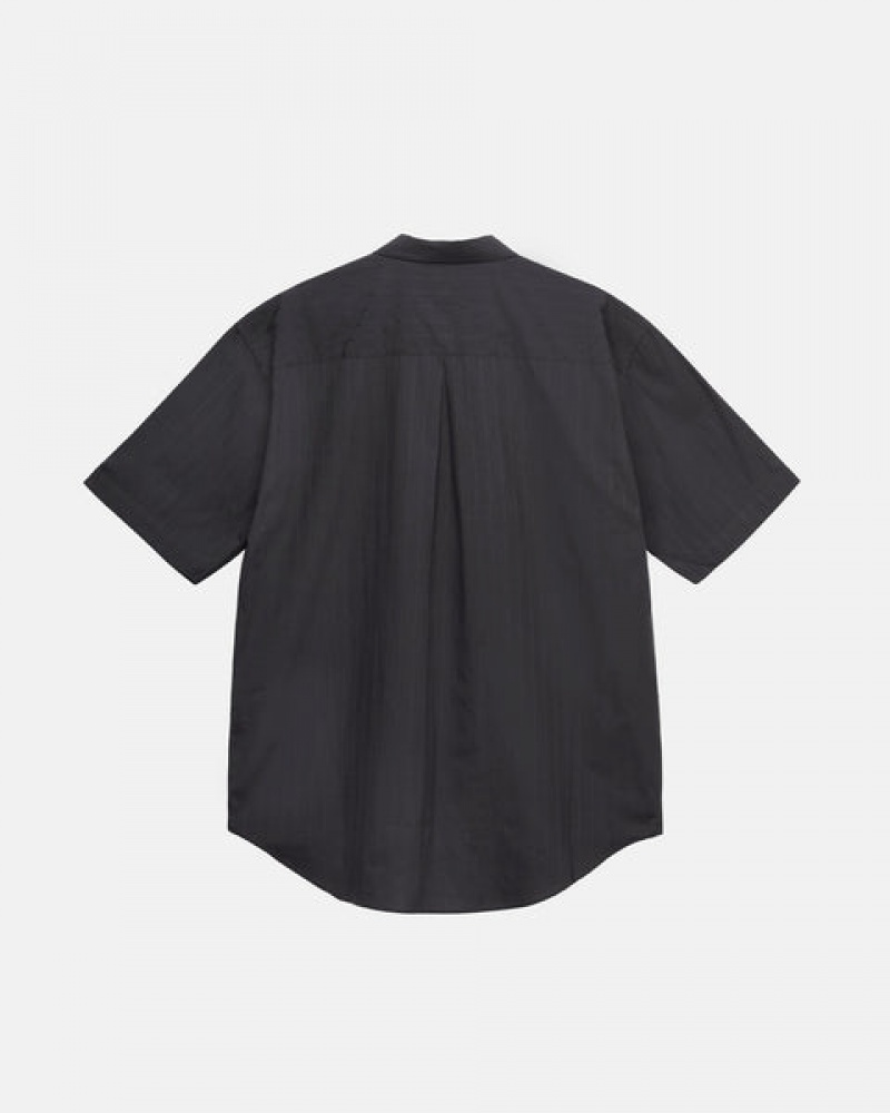 Stussy Boxy Stripete Shirt Skjorte Dame Svarte Norge | NKW-3317