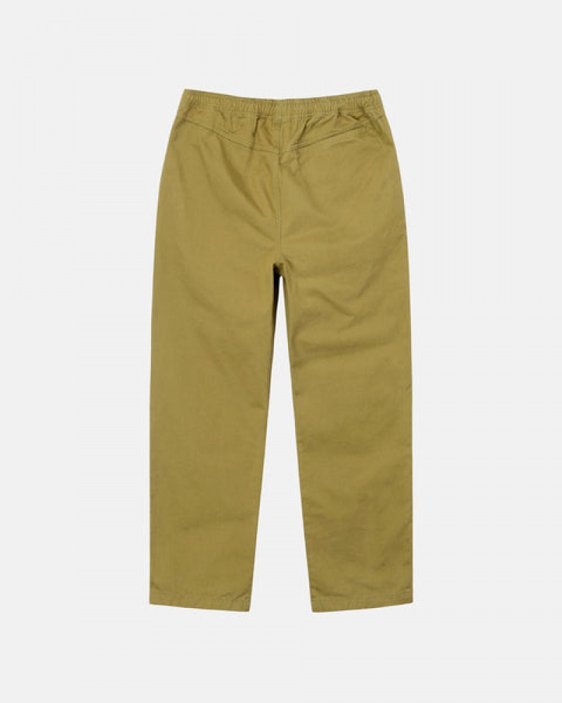 Stussy Brushed Beach Pant Bukse Dame Mørke Olivengrønne Norge | HMU-5836