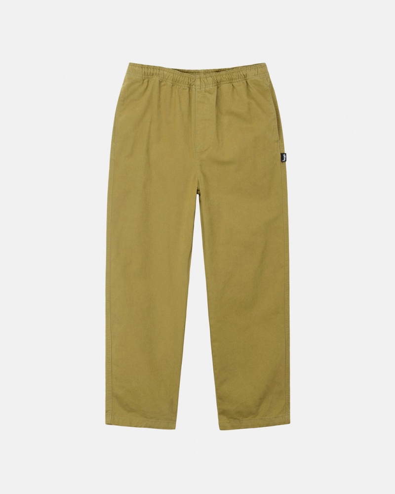 Stussy Brushed Beach Pant Bukse Dame Mørke Olivengrønne Norge | HMU-5836