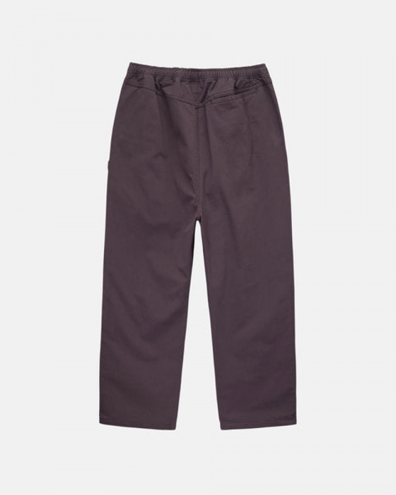 Stussy Brushed Beach Pant Bukse Herre Burgunder Norge | KSL-4705