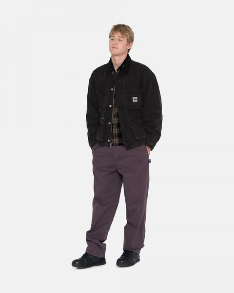 Stussy Brushed Beach Pant Bukse Herre Burgunder Norge | KSL-4705